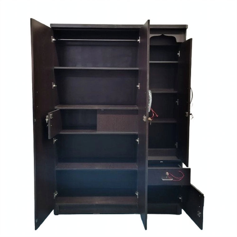 Three Door Wooden Bero With Dressing Model