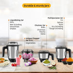 Atomberg 750W 3 Jar Stainless Steel + 1 Chopper jar Mixer Grinder - Yulia