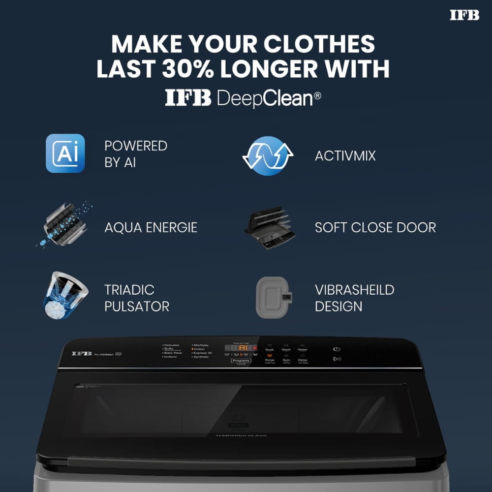 IFB 7.0 Kg Fully Automatic Top Load Washing Machine -TL701MG1S