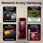 Samsung 189L 5 Star Direct Cool Refrigerator RR21H2H25HT - Hydrangea Plum