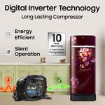 Samsung 189L 5 Star Direct Cool Refrigerator RR21H2H25HT - Hydrangea Plum