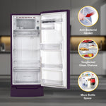 Whirlpool 215 192L 3 Star Direct Cool Refrigerator- Purple Mulia IMPC ROY
