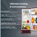 Whirlpool  192L 5 Star Direct Cool Refrigerator - Wine Mulia 215 IMPC ROY