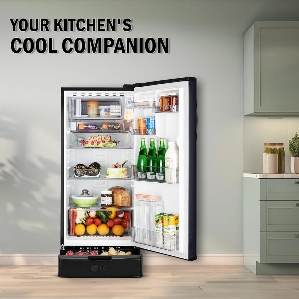 LG 185L 2 Star Direct Cool Refrigerator - Ruby blossom GLD1925 XORB