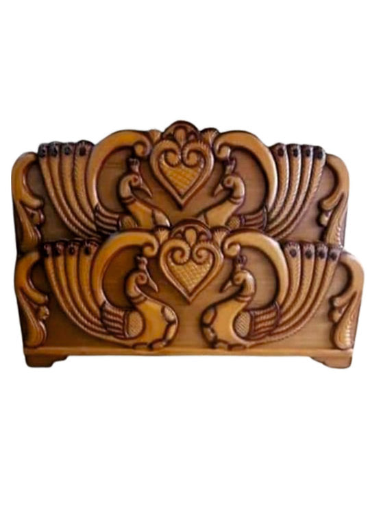 Wooden cot Double Peacock - 6 Feet