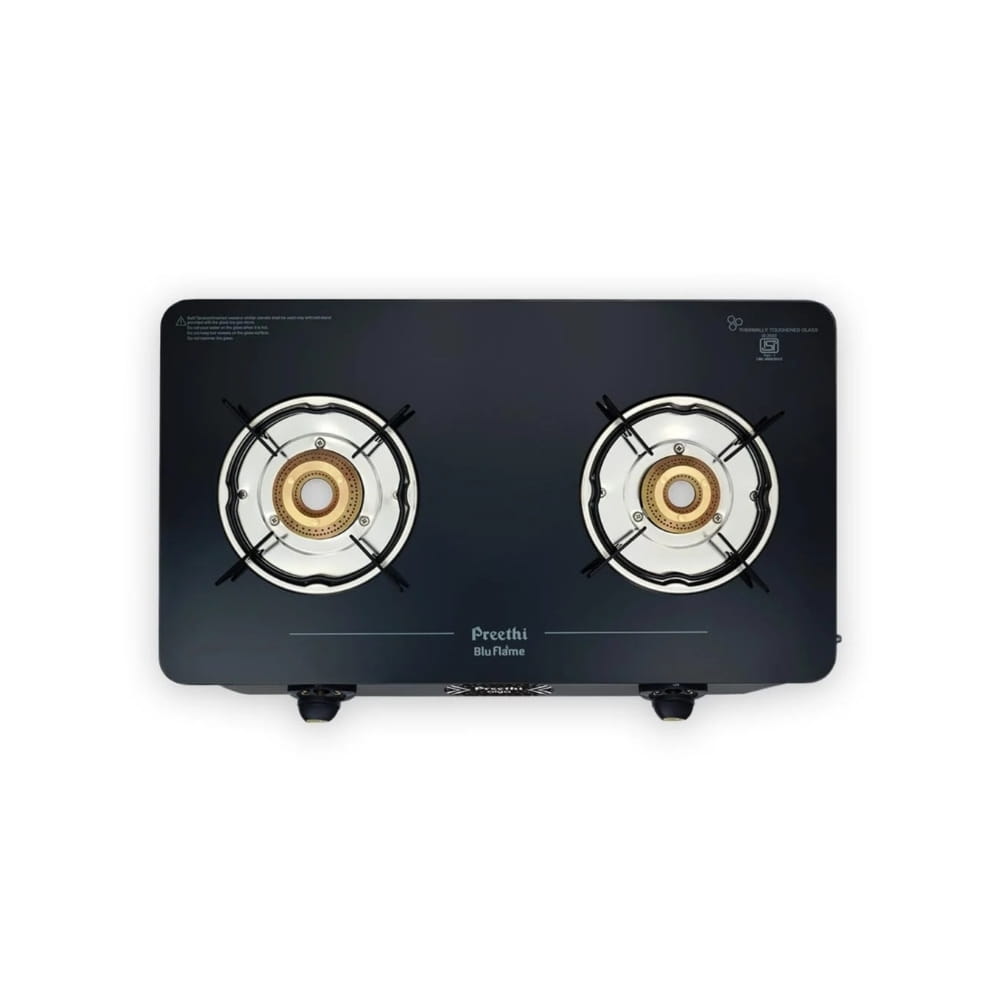 Preethi 2 Burner Glass Top Gas Stove - Alya