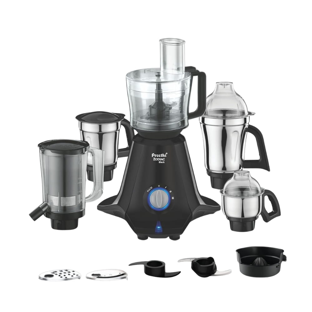Preethi 750W	 5Jar Stainless Steel Mixer Grinder - Zodiac Black