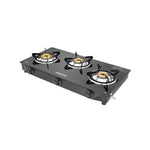 Sowbaghya 3 Burner Glass Top	Gas Stove -Elanza