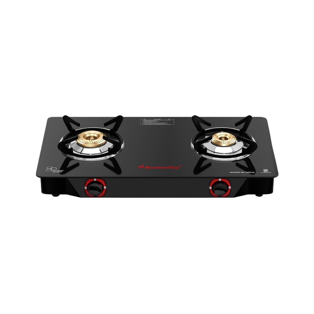 Butterfly	2 Burner Glass Top Gas Stove - Duo
