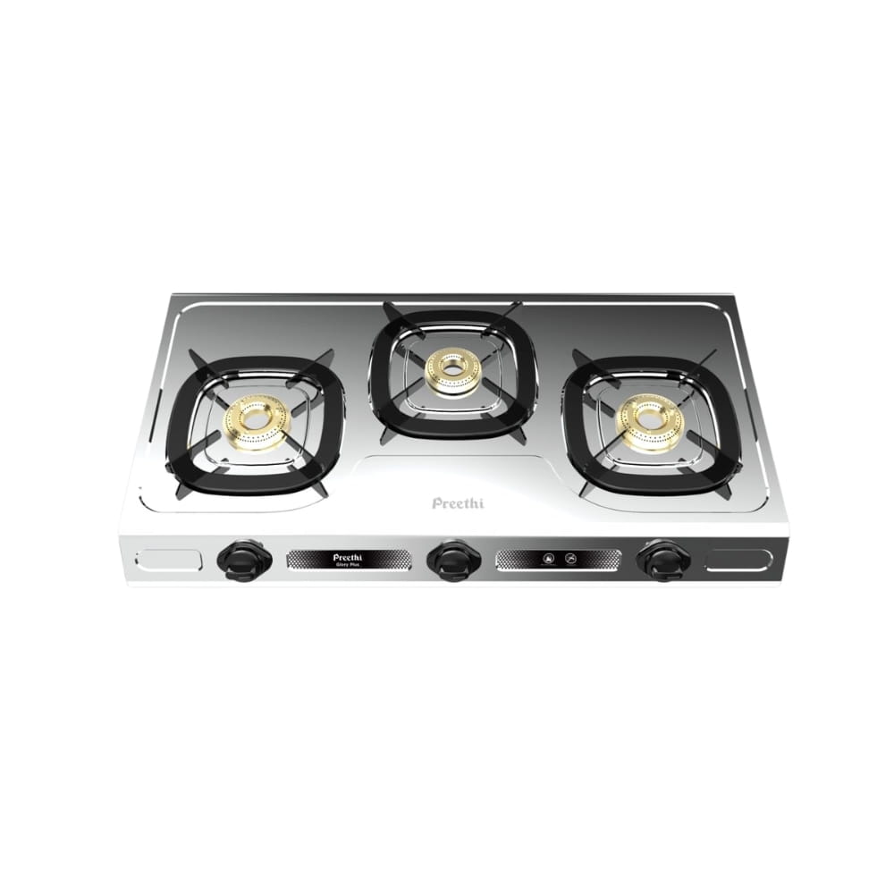 Preethi 3 Burner Stainless Steel	Gas Stove - Glory Plus