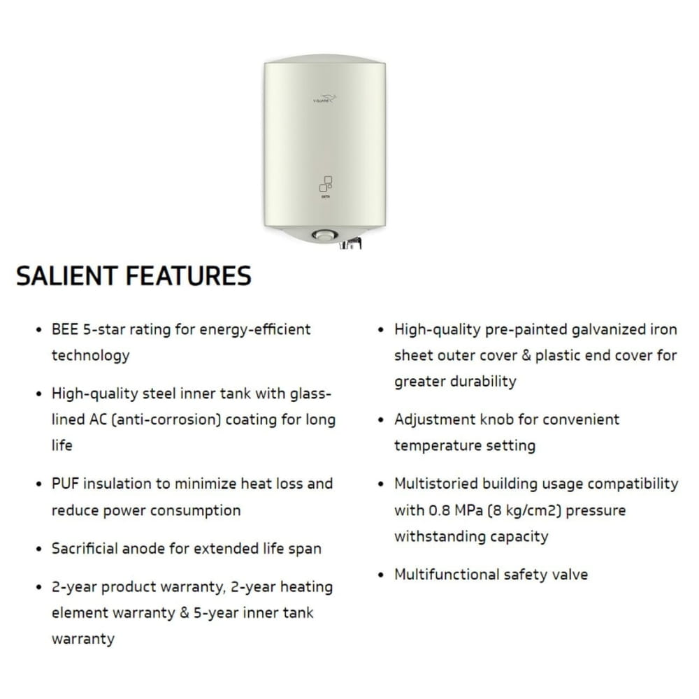 Vguard 15L Storage Water Heater -Sieta