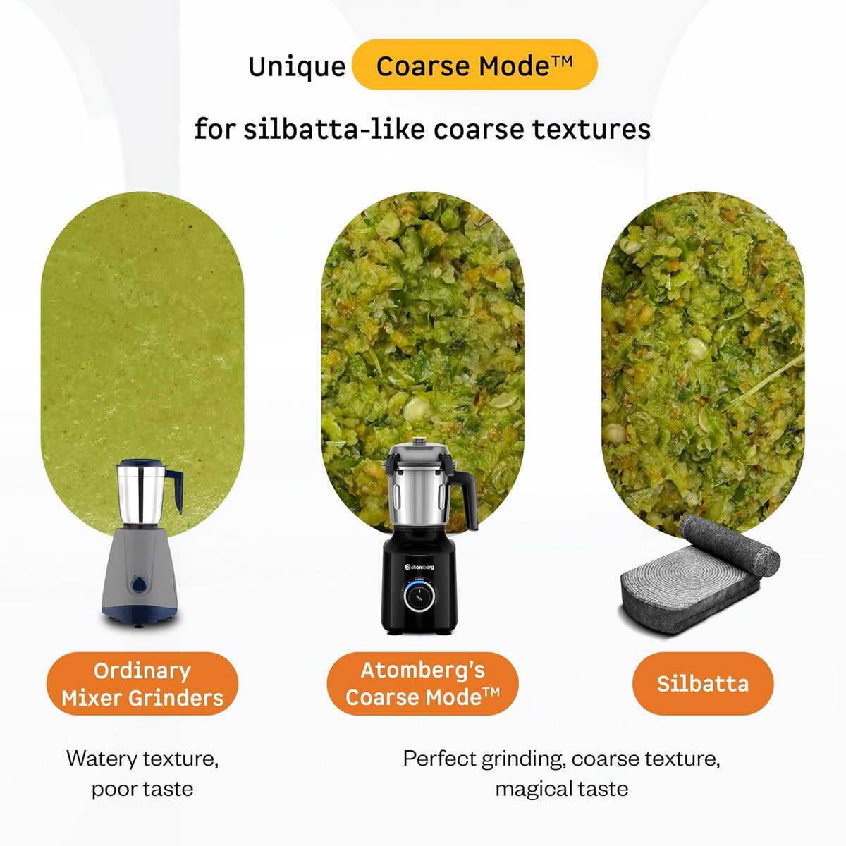 Atomberg 550W 2 Jar SS + 1 Juicer Jar + 1 Chopper jar	Mixer Grinder	- Zenova
