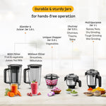 Atomberg 550W 2 Jar SS + 1 Juicer Jar + 1 Chopper jar	Mixer Grinder	- Zenova