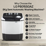 LG 8.0 Kg Semi Automatic Top Load	Washing Machine	- P8015 SGAZ