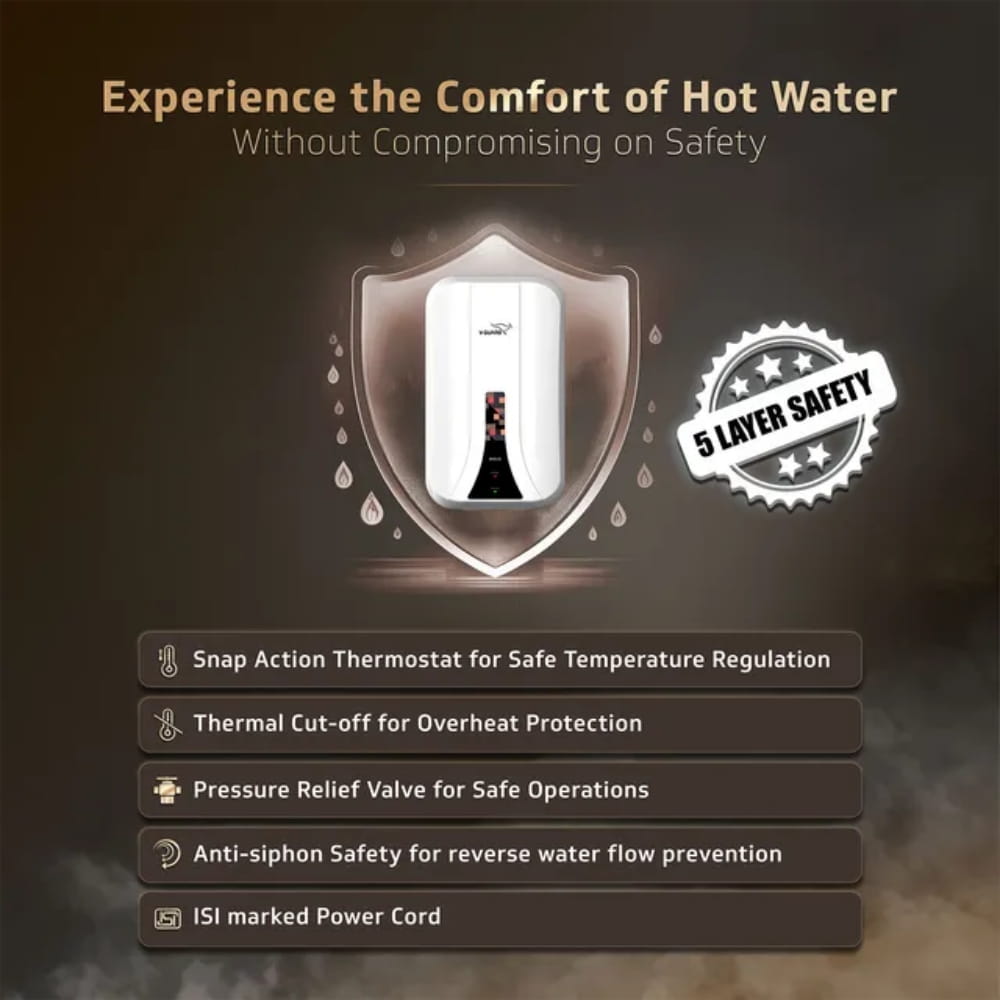 Vguard 5 L Instant Water Heater -Maha