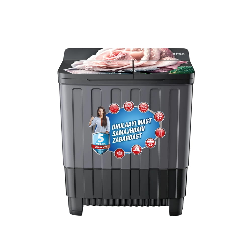 Intex 8.5 Kg Semi Automatic Top Load Washing Machine - SA85BGFG