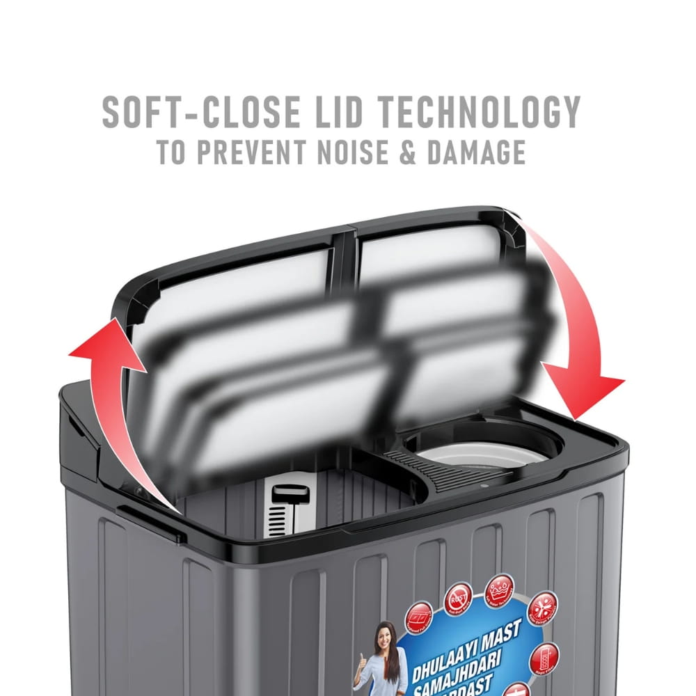Intex 8.5 Kg Semi Automatic Top Load Washing Machine - SA85BGFG
