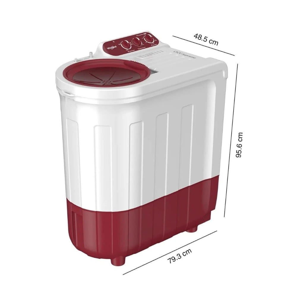 Whirlpool 7 Kg Semi Automatic Top Load Washing Machine - Supreme Corel Red