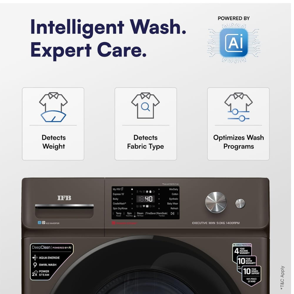 IFB 9.0 Kg Fully Automatic Front Load Washing Machine - MXN 9014K CMS