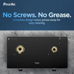 Preethi 3 Burner Glass Top	Gas Stove - Silverin