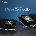 Preethi 3 Burner Glass Top	Gas Stove - Silverin