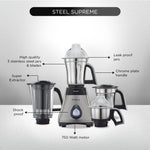 Preethi 750W	4Jar Stainless Steel Mixer Grinder - Steel Supreme
