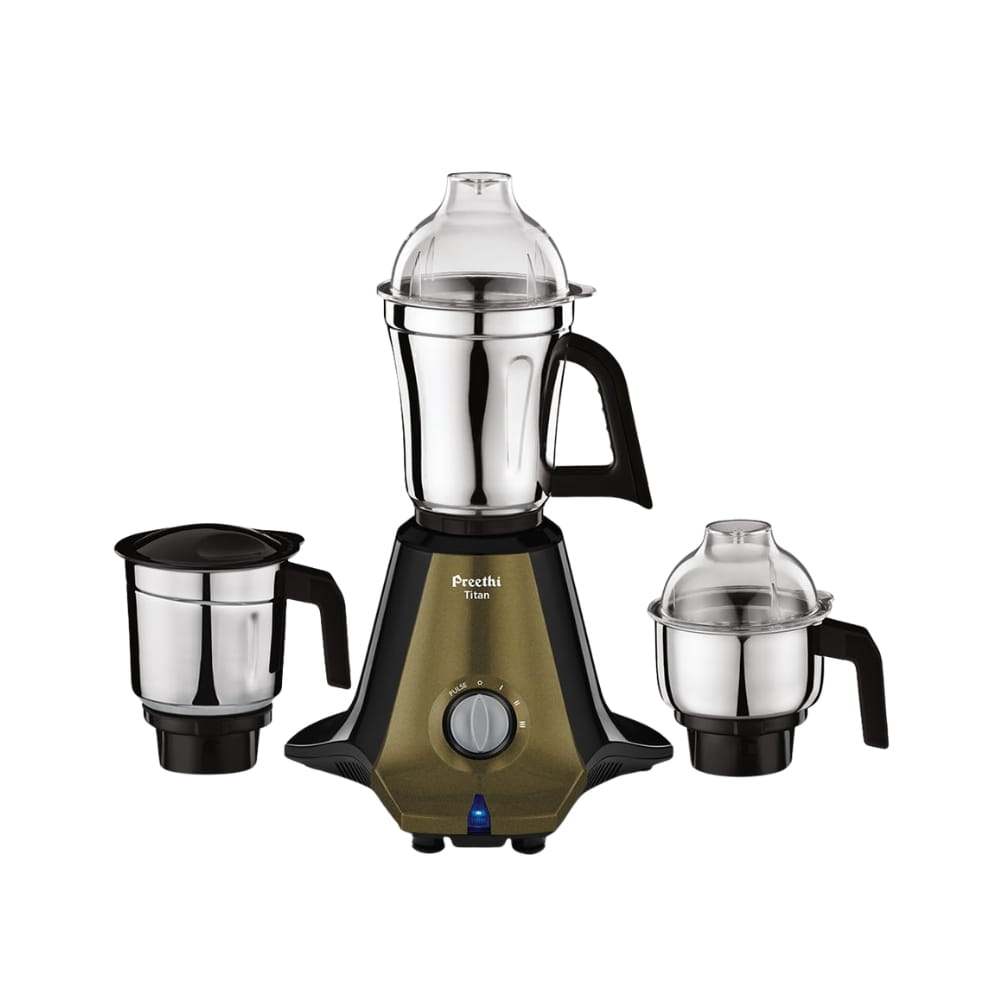 Preethi 1000W 3 Jar Stainless Steel Mixer Grinder - Titan