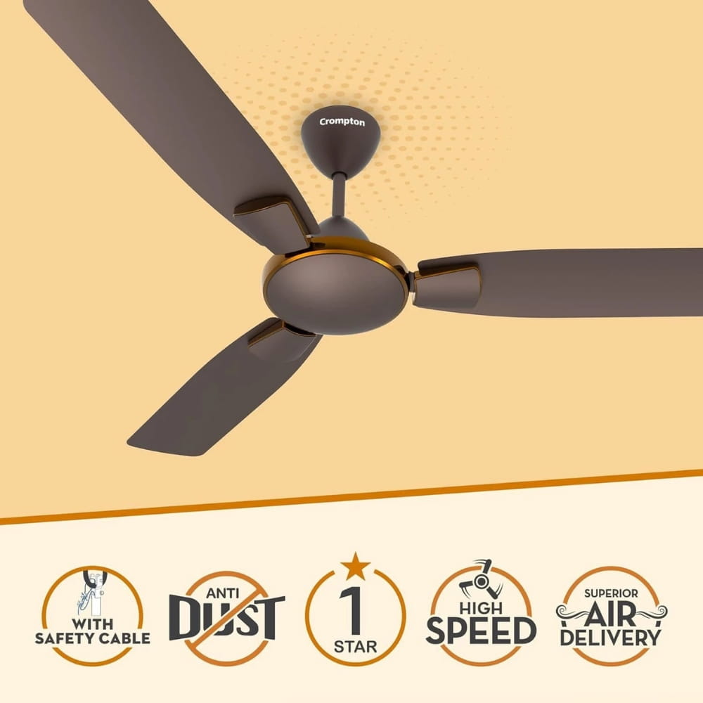 Crompton 1200mm Ceiling Fan TORA - Magic Brown